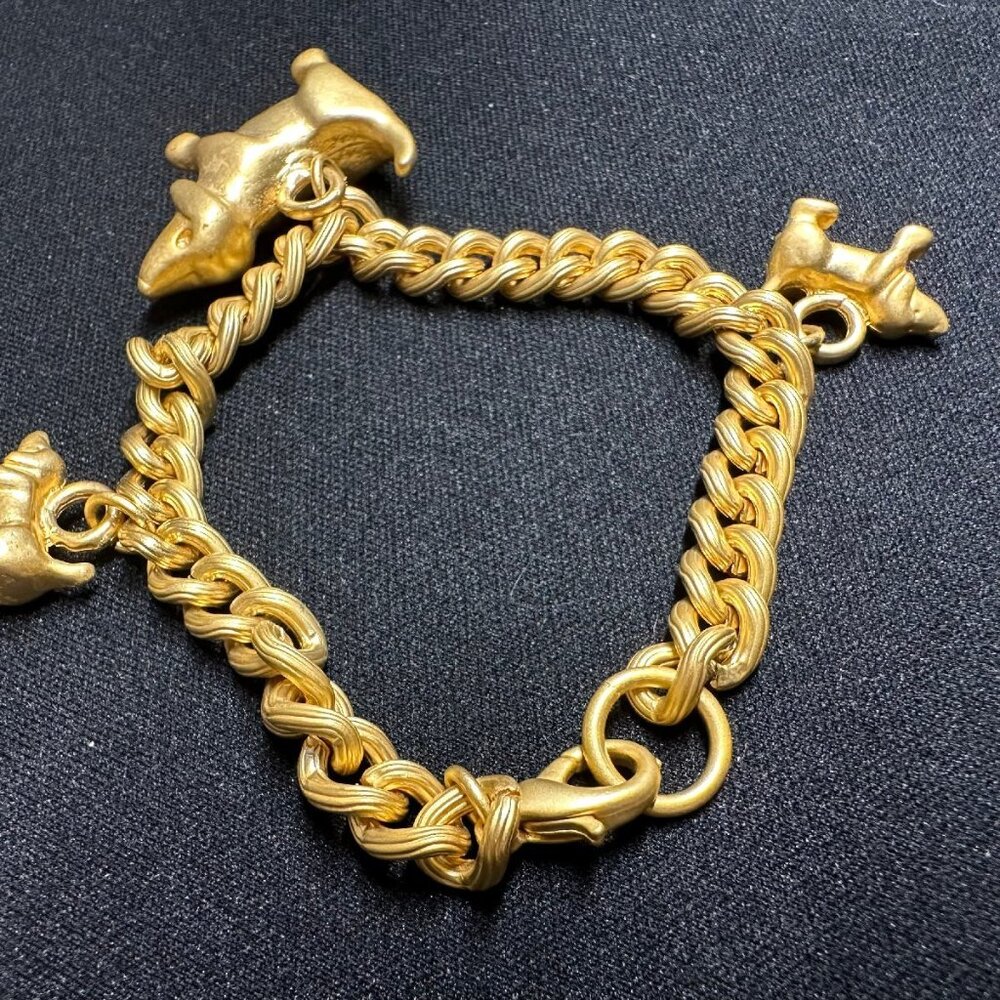 Vintage Dachshund Bracelet, Gold, Elegant - Picture 4 of 4
